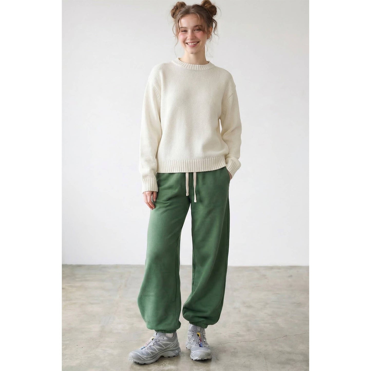 Crewneck Sweater: Ivory