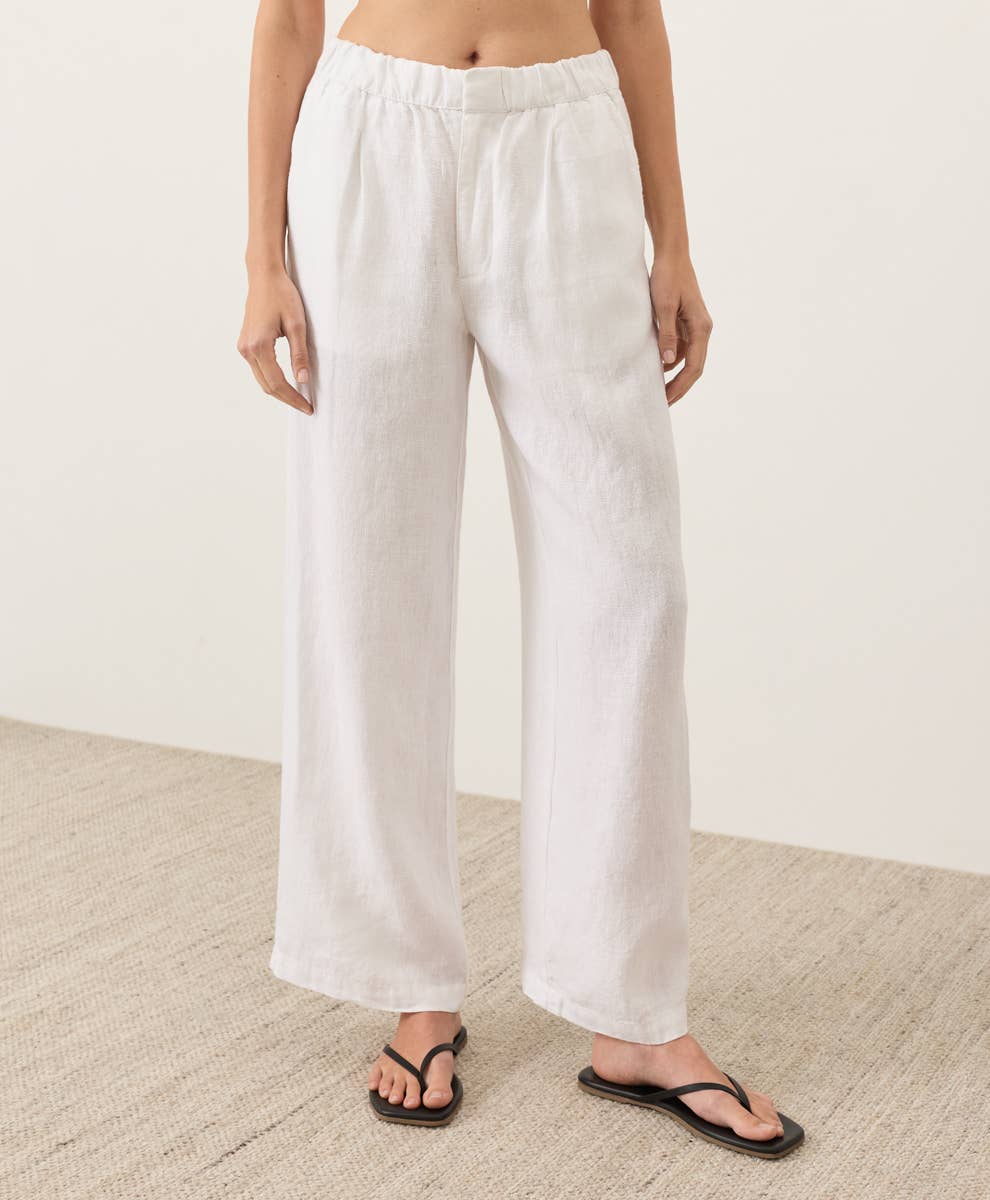 Linen Trouser Pant- White