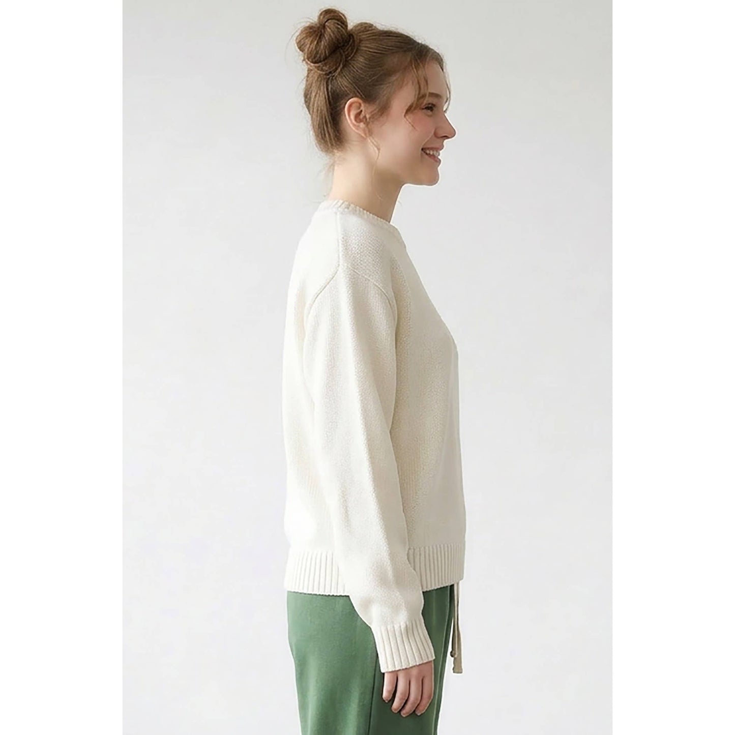 Crewneck Sweater: Ivory