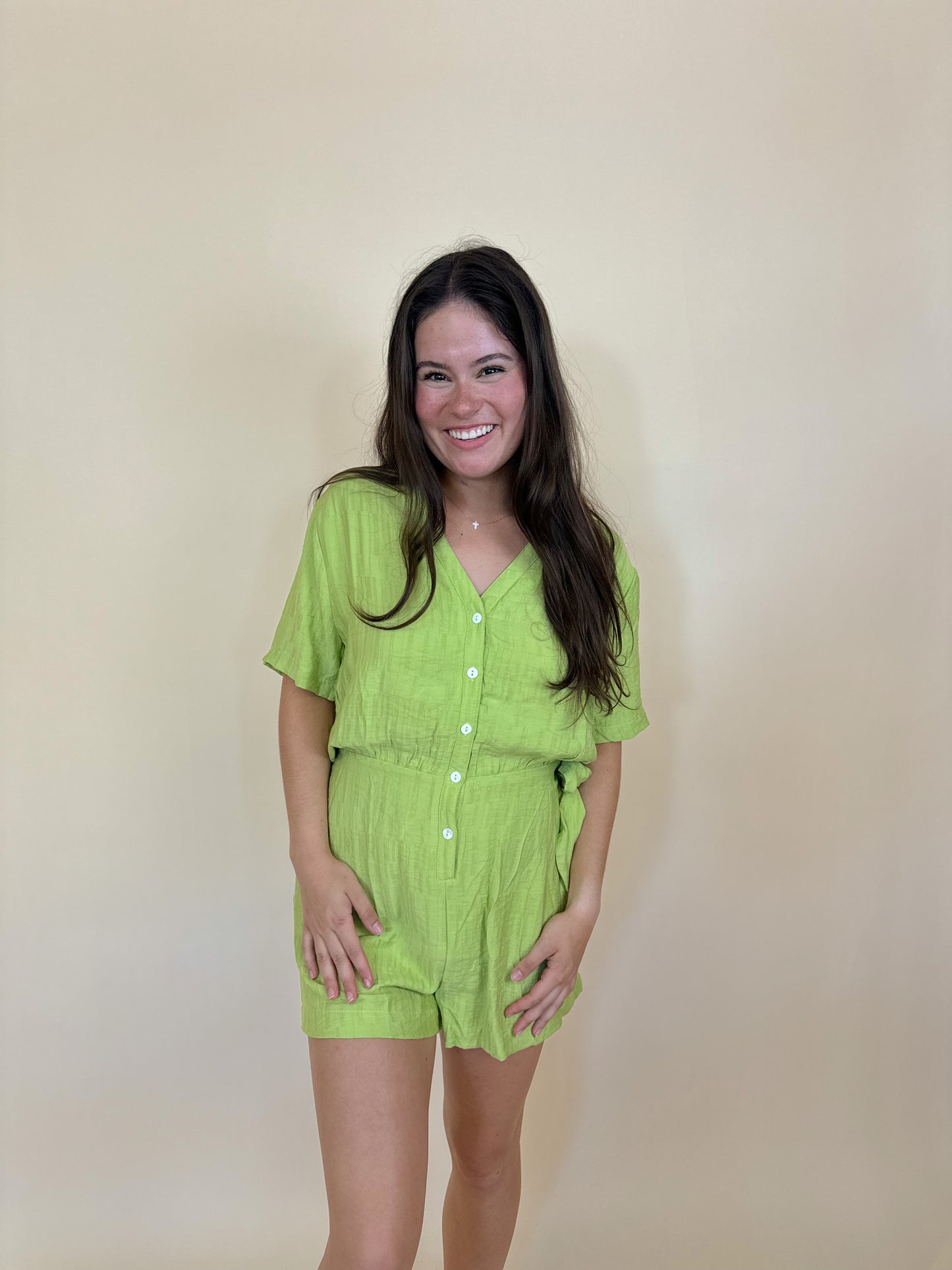 Giselle Green Romper