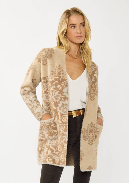 Floral Colorblock Cardigan