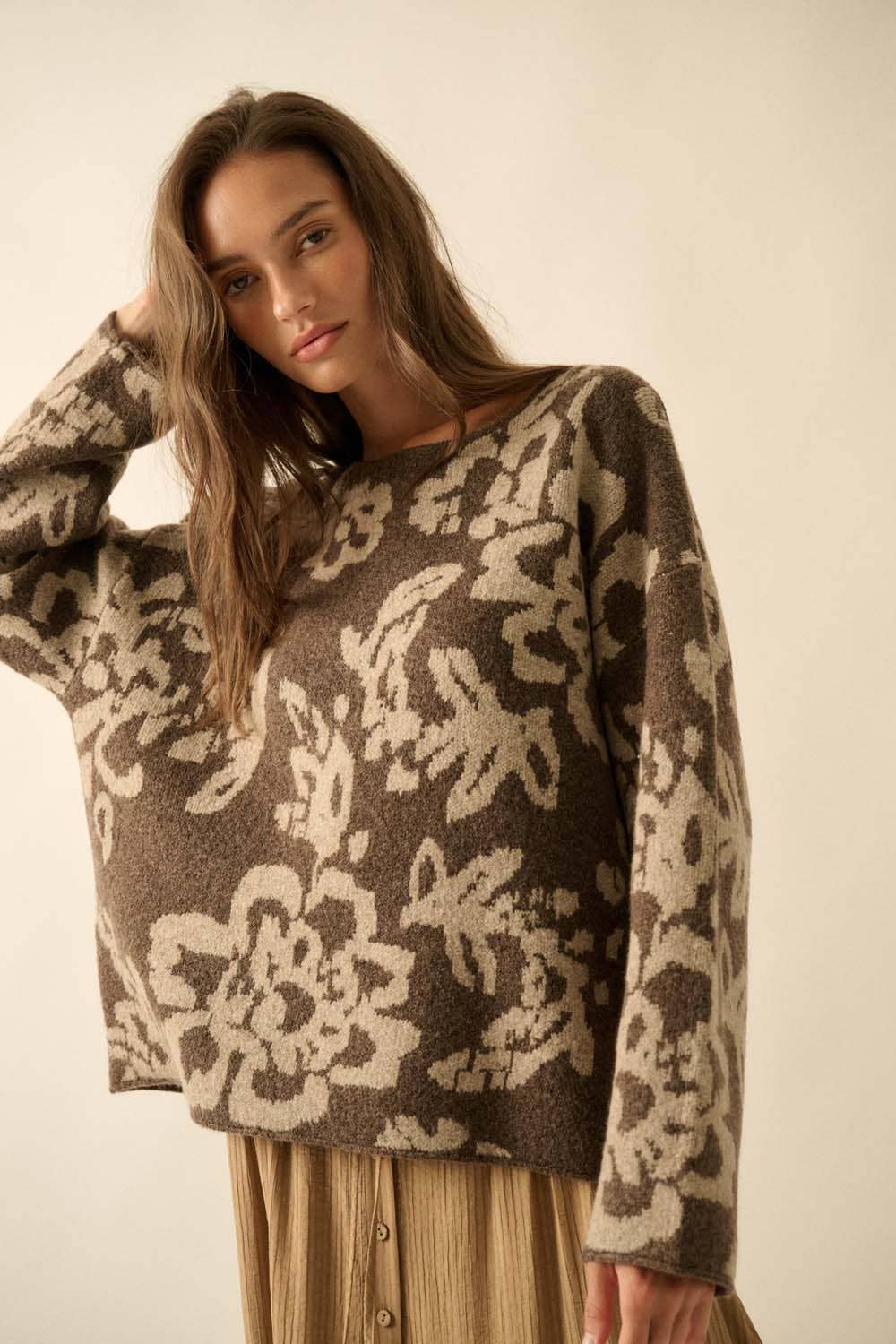 Floral Knit Sweater