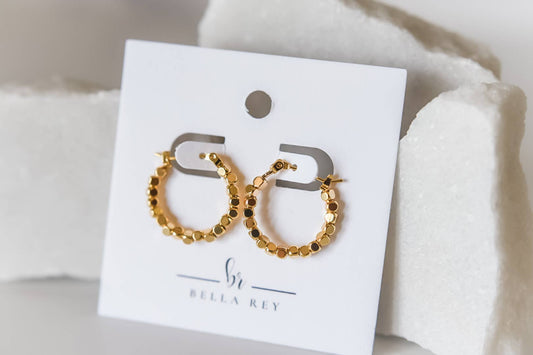 Hadley 18k Gold Plated Hoops