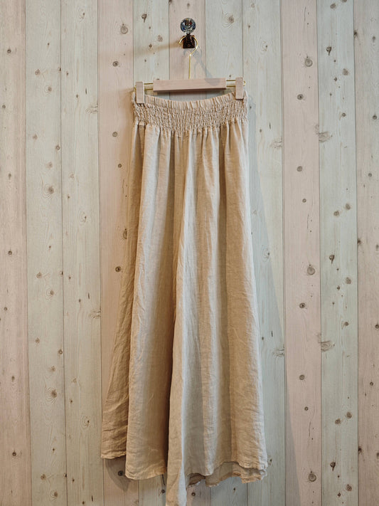Wide Leg Linen Pants / One Size
