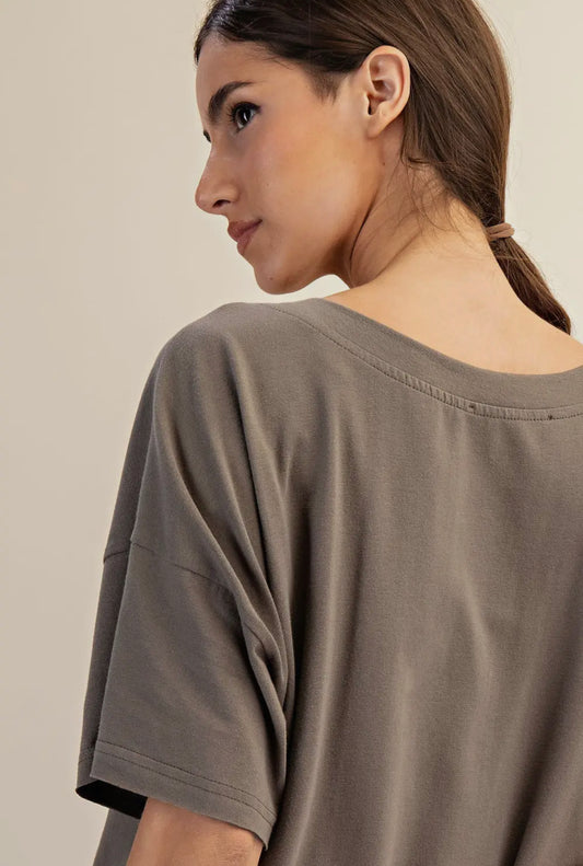 Summer Tee Romper- Olive