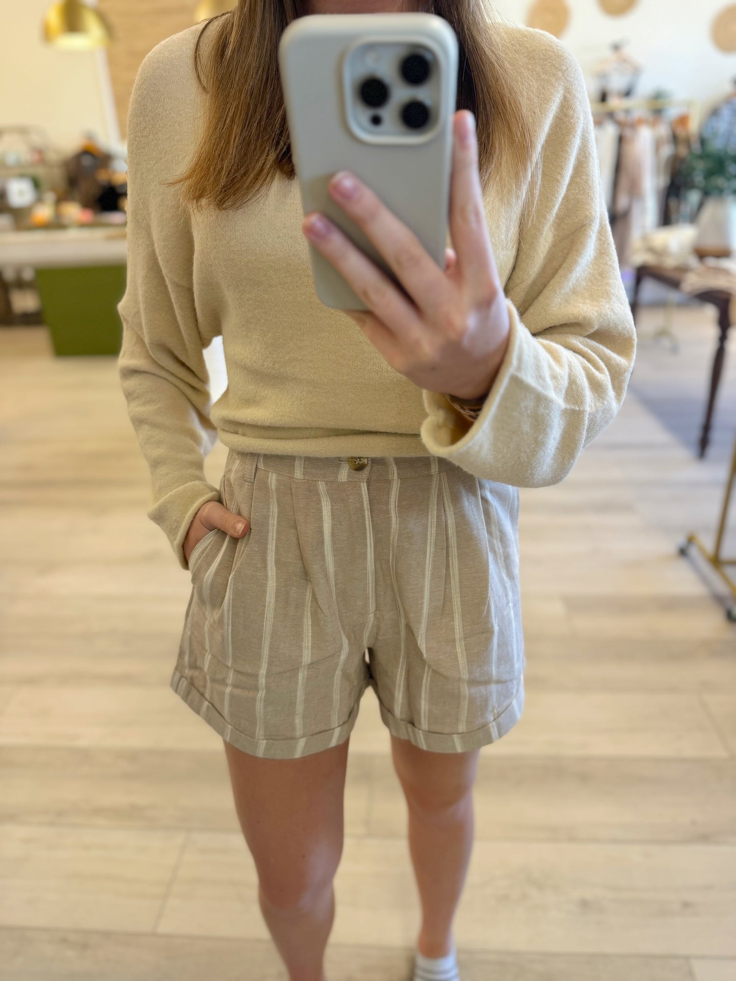 Tina Taupe Shorts