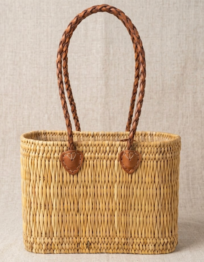Handwoven Reed Basket