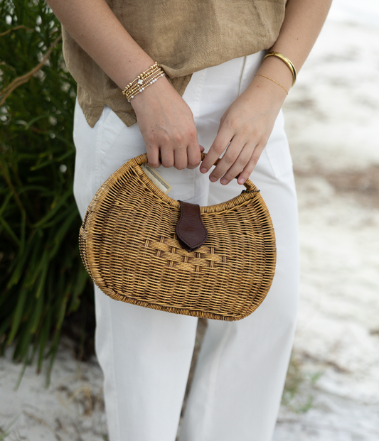 Rattan Eclipse Handbag