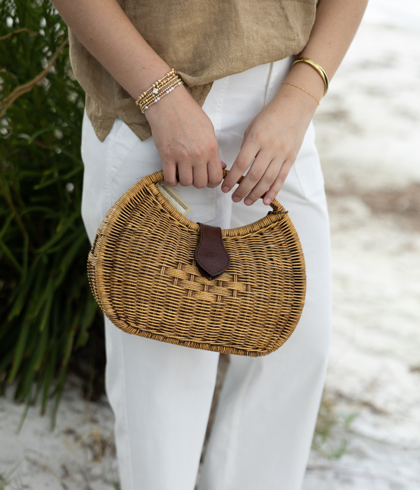 Rattan Eclipse Handbag