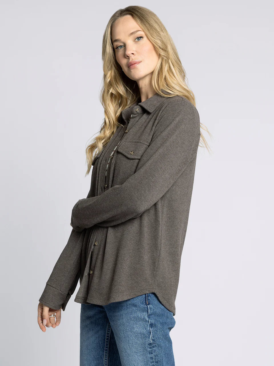 Cassian Shirt- Brown Heather