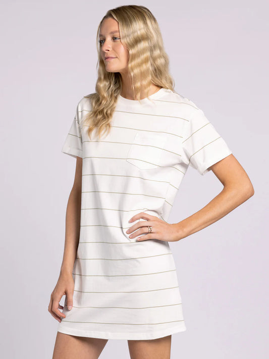 Kick Back Dress- White Sage