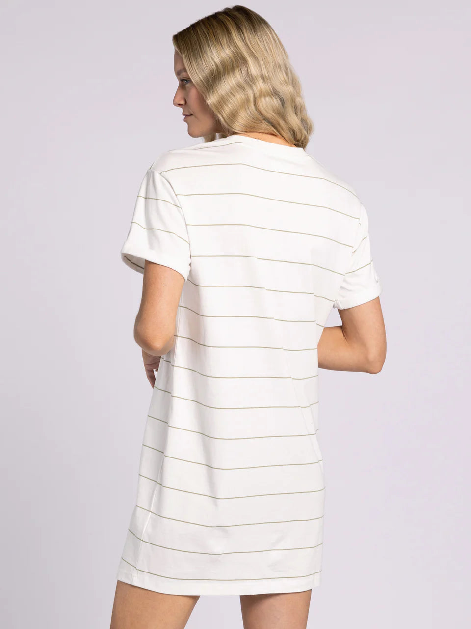 Kick Back Dress- White Sage