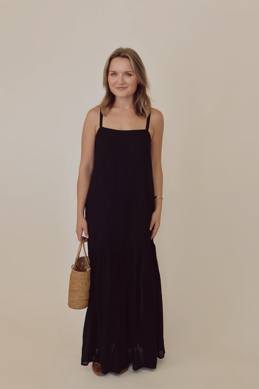 Mixed Media Cami Maxi Dress