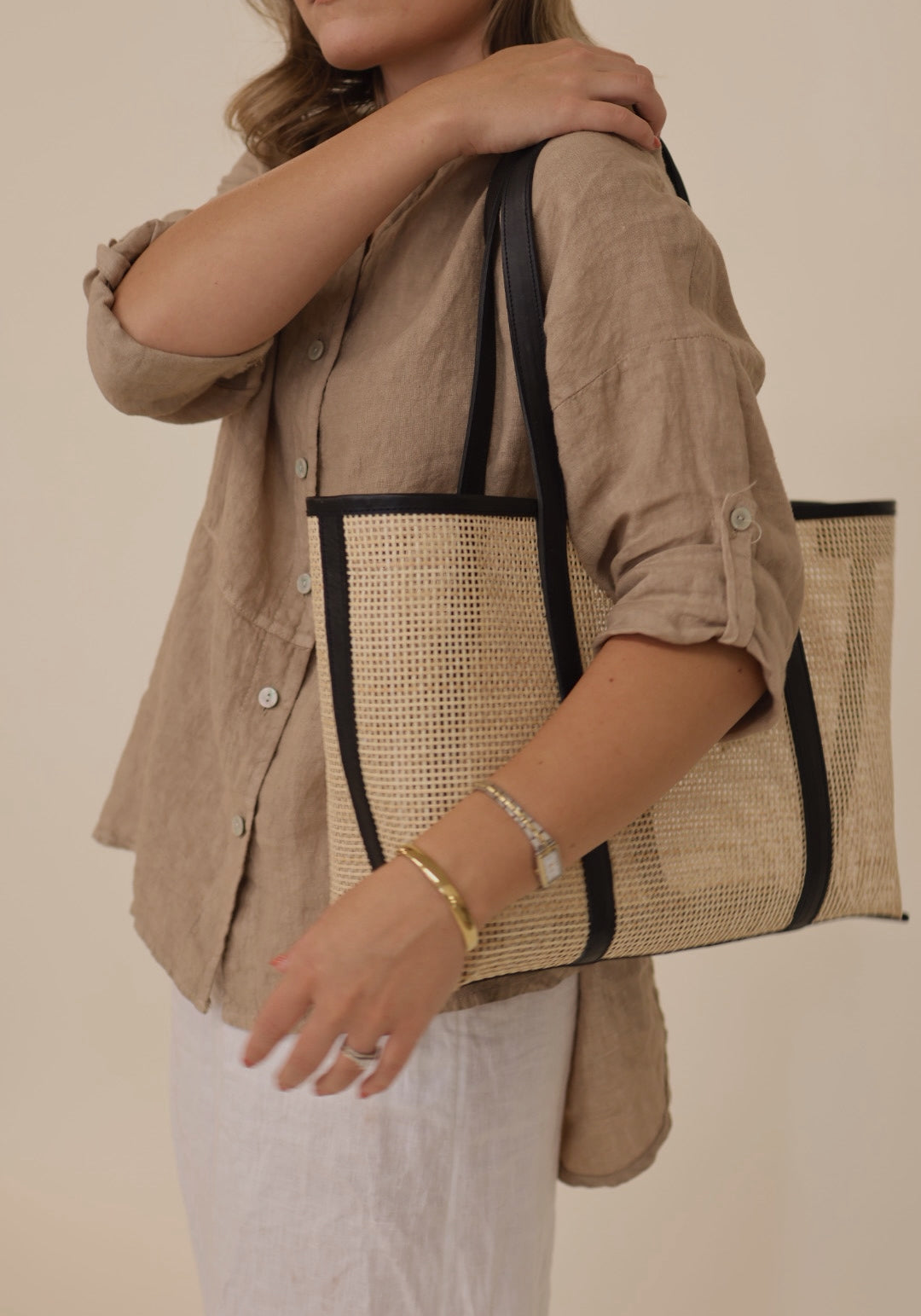 Button-Up 100% Linen - Camel