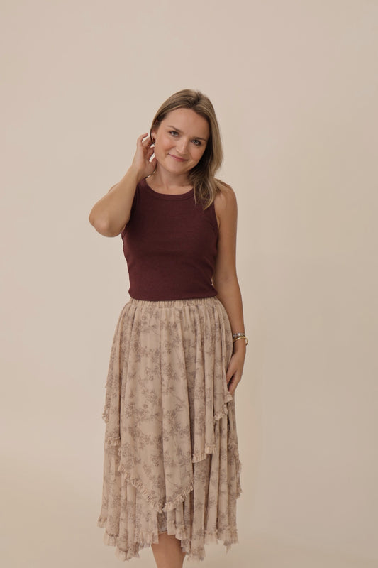 Flutter Midi Skirt