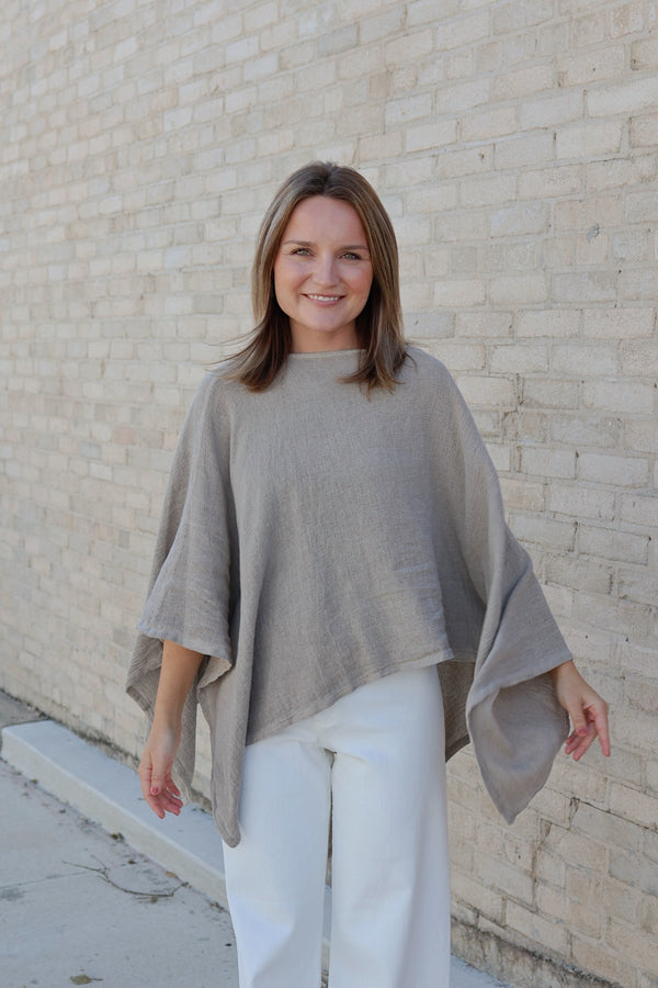 Leah Woven Poncho