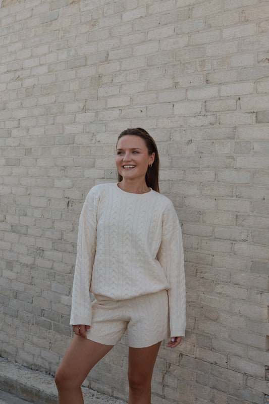 Cable Sweater Set- Top