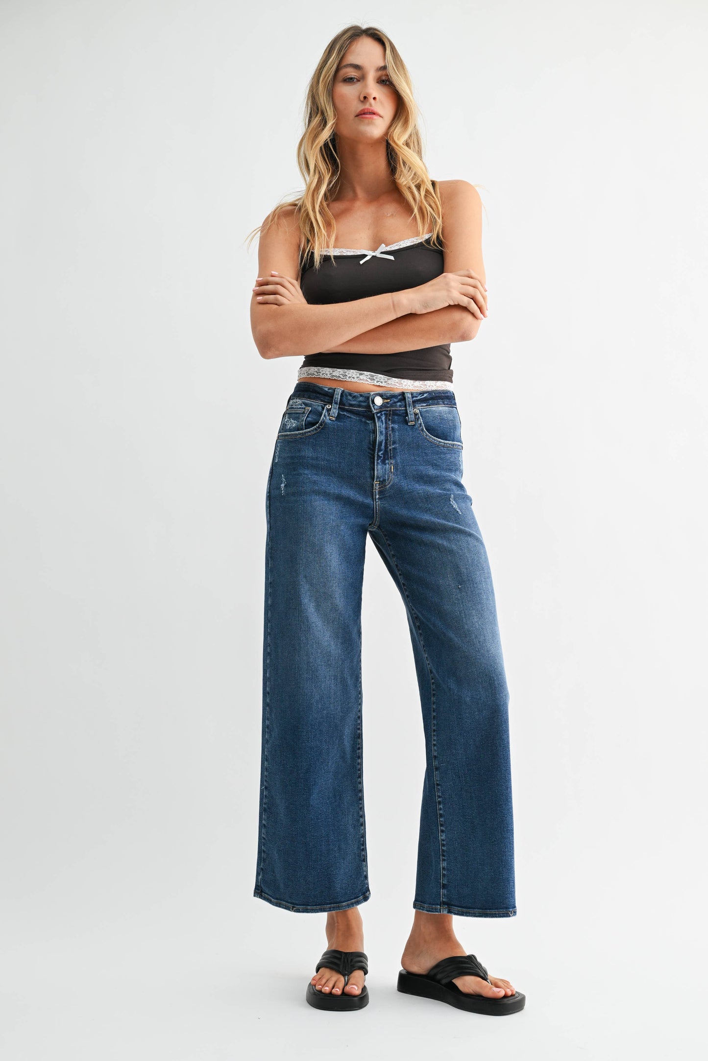 JBD Slim Wide Leg Jean