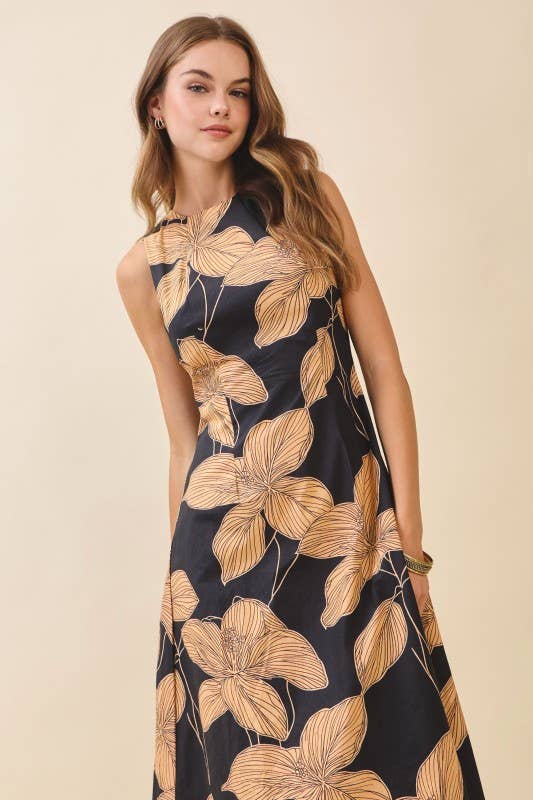 Floral Print Midi Dress