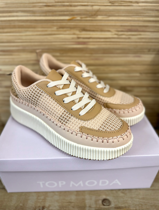 Woven Platform Sneakers