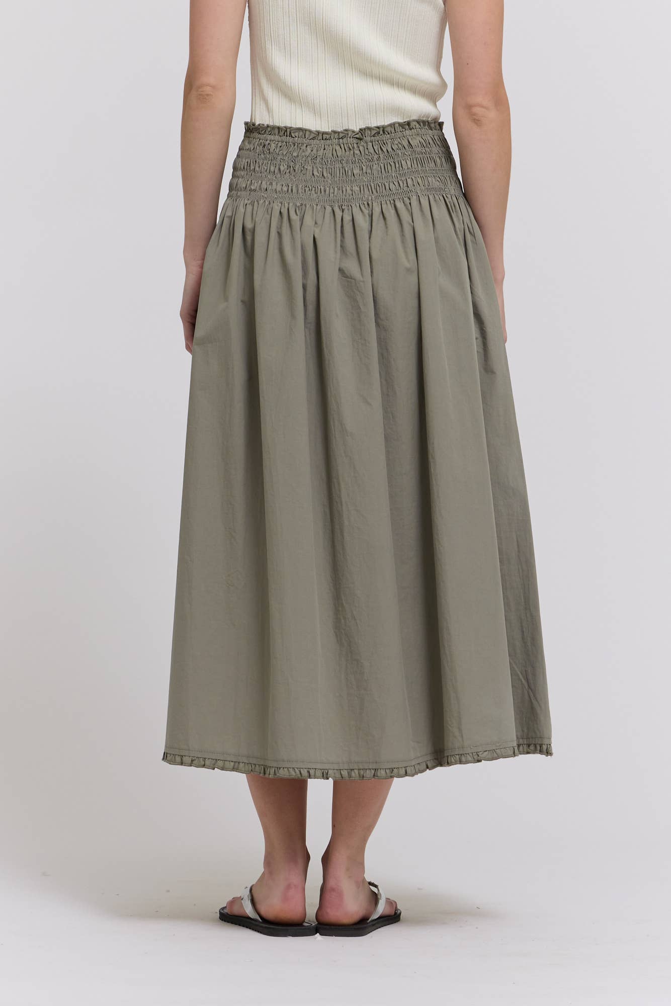 Eyelet Trim Skirt