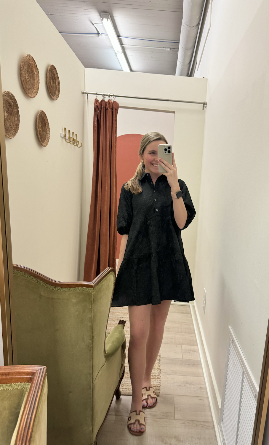 Effie Black Puff Dress