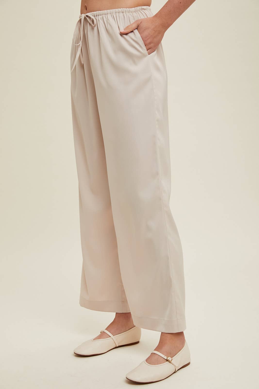 Straight Satin Pants