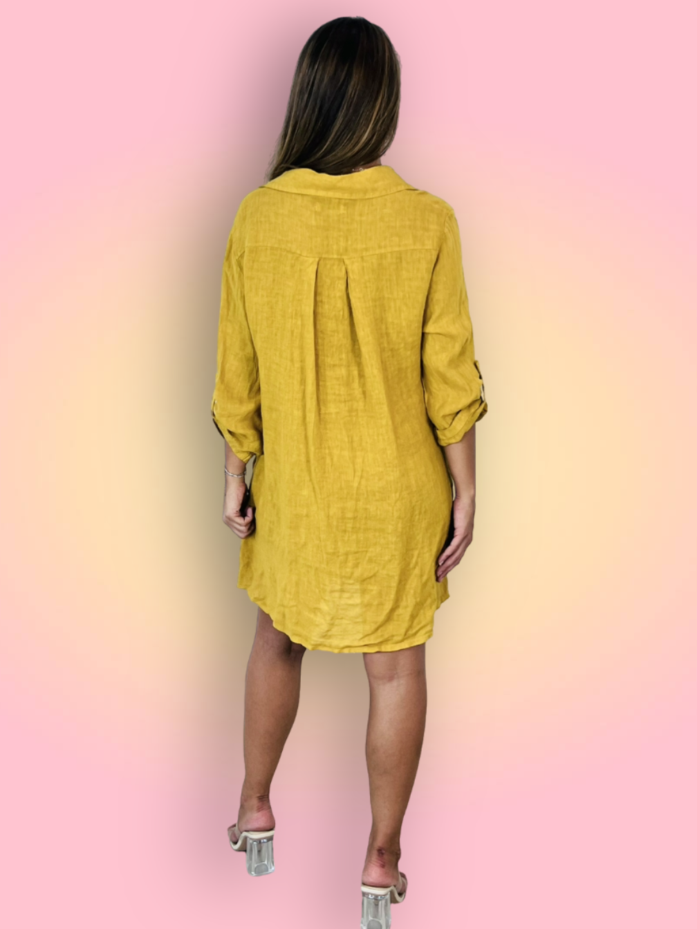Ref-89075 SHORT SHIRT 100% LINEN: Marino