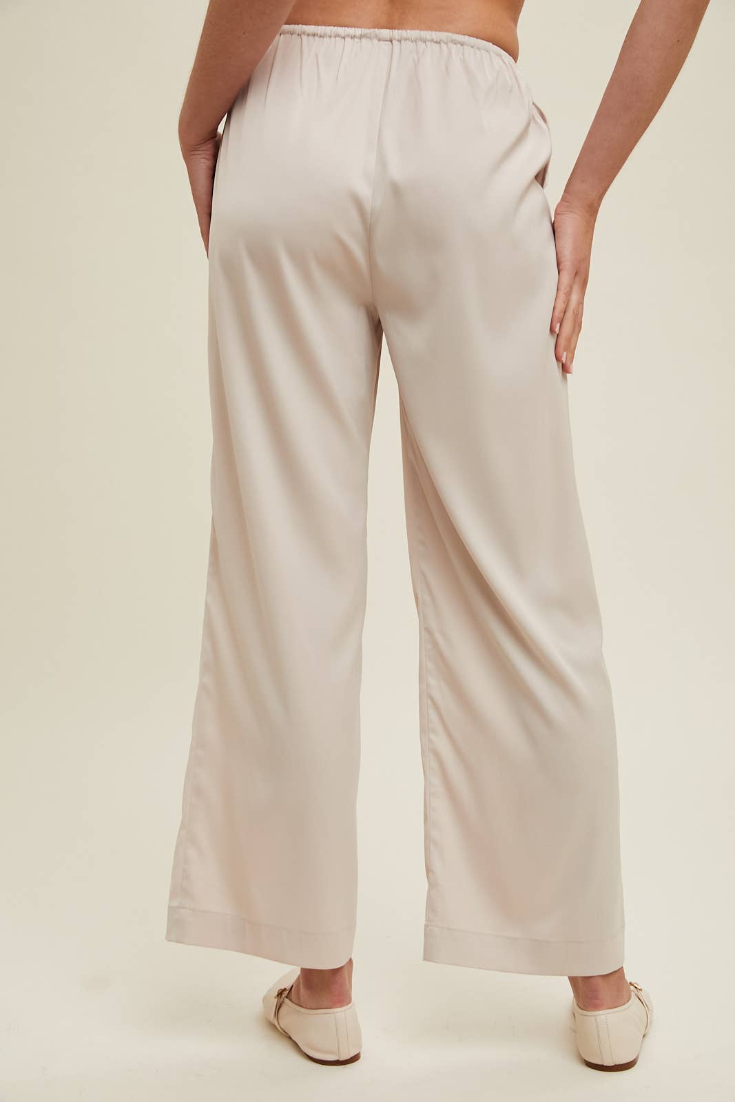 Straight Satin Pants