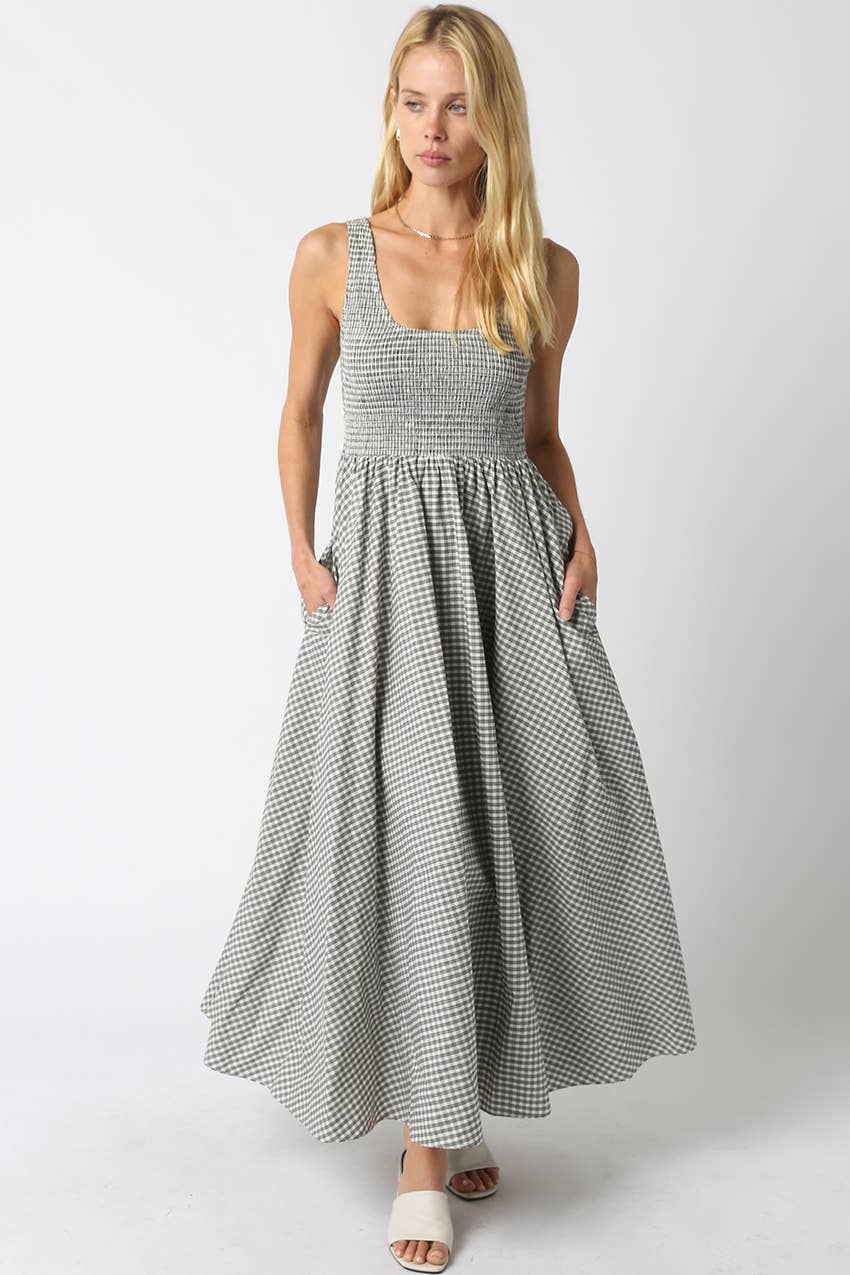 Gingham Maxi Dress