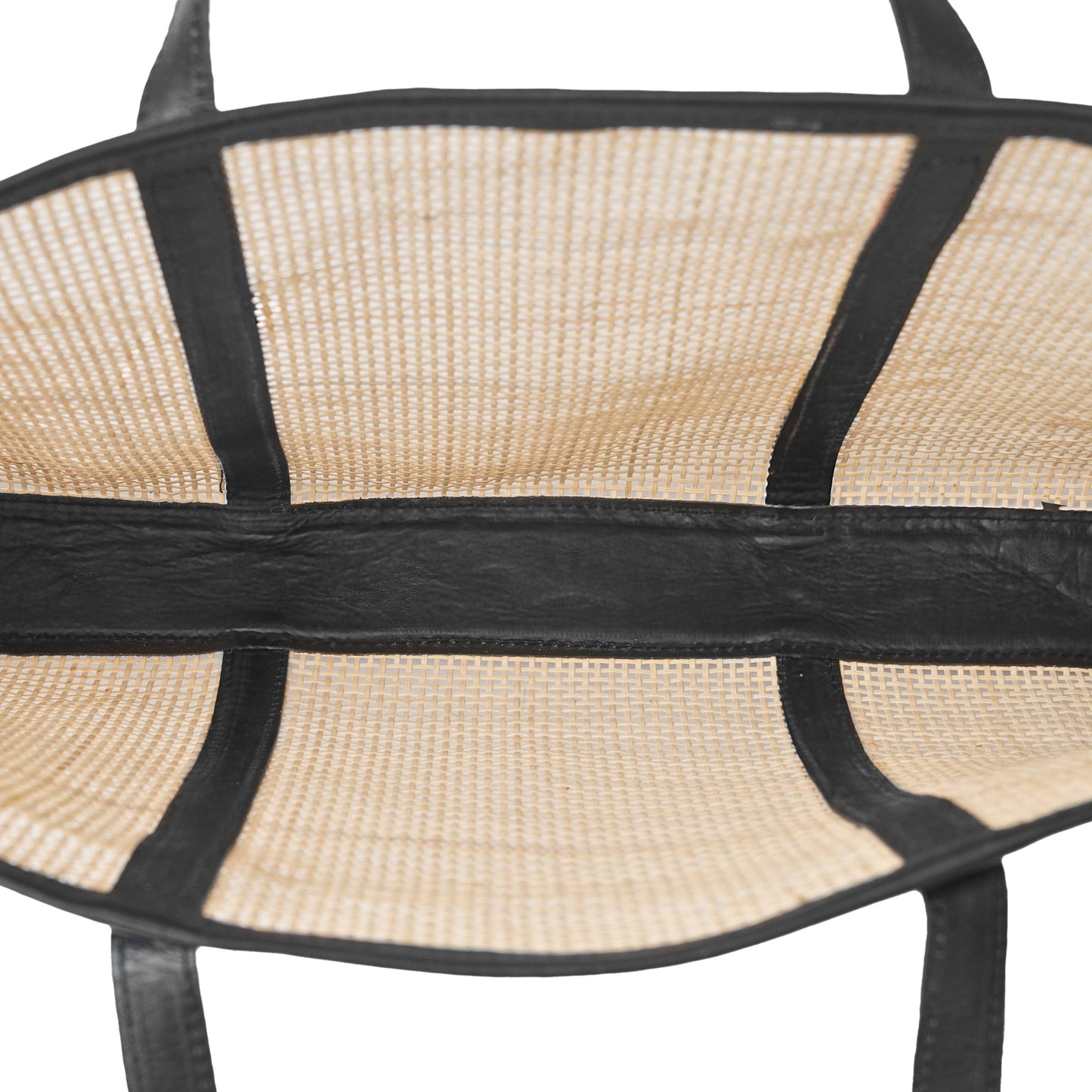 Carryall Rattan Leather Tote