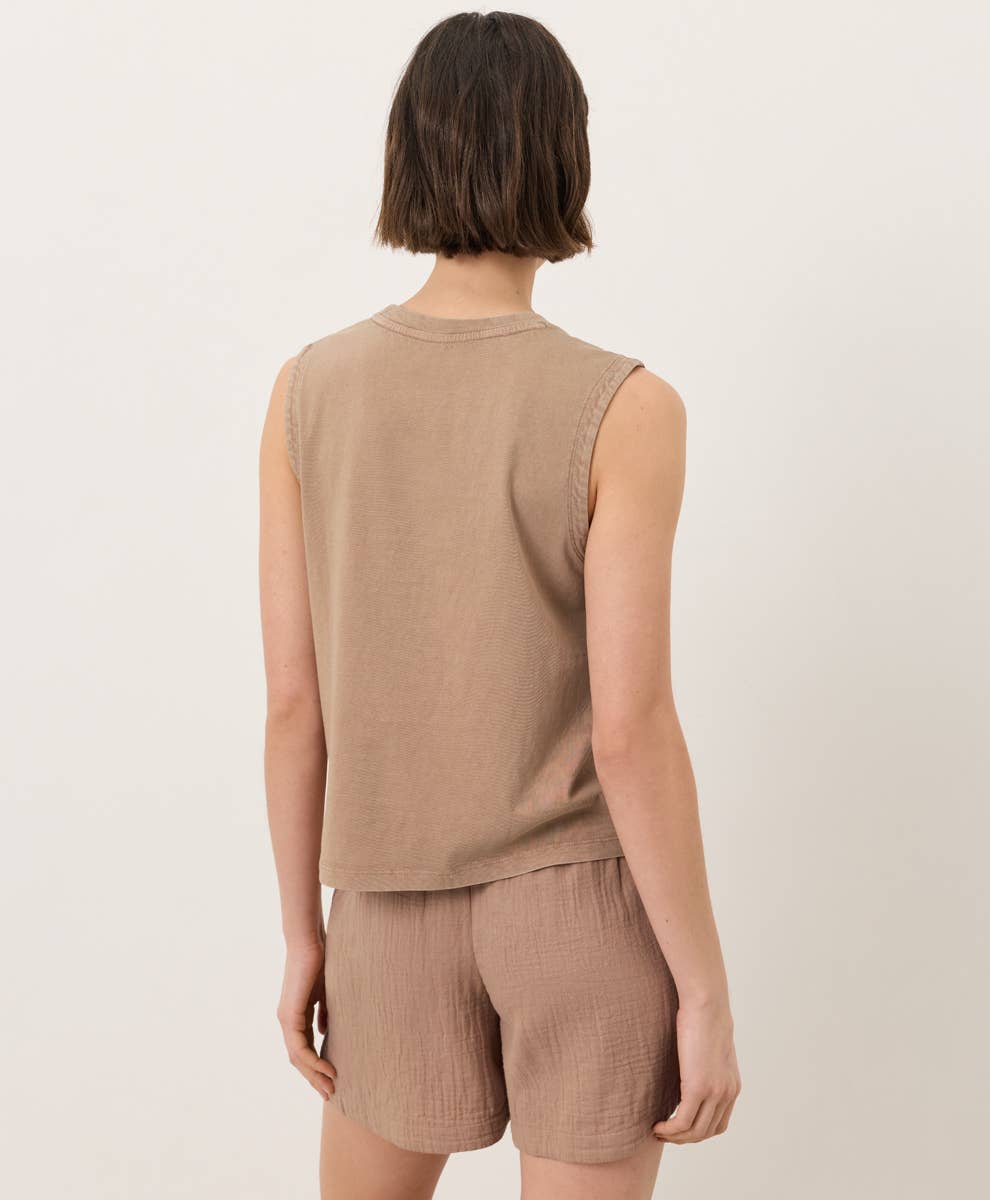 Vintage Jersey Relaxed Tank- Driftwood