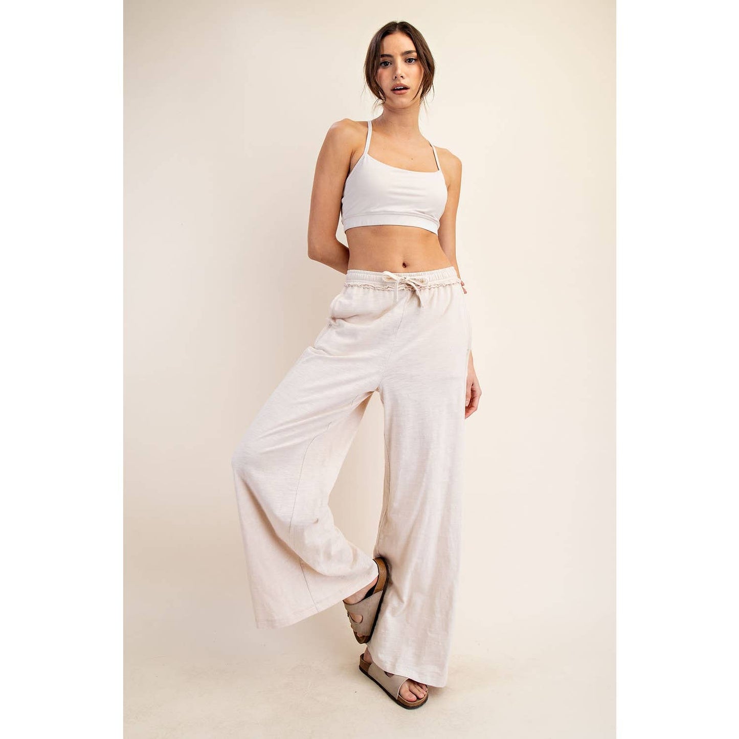 Cotton Wide Leg Pant