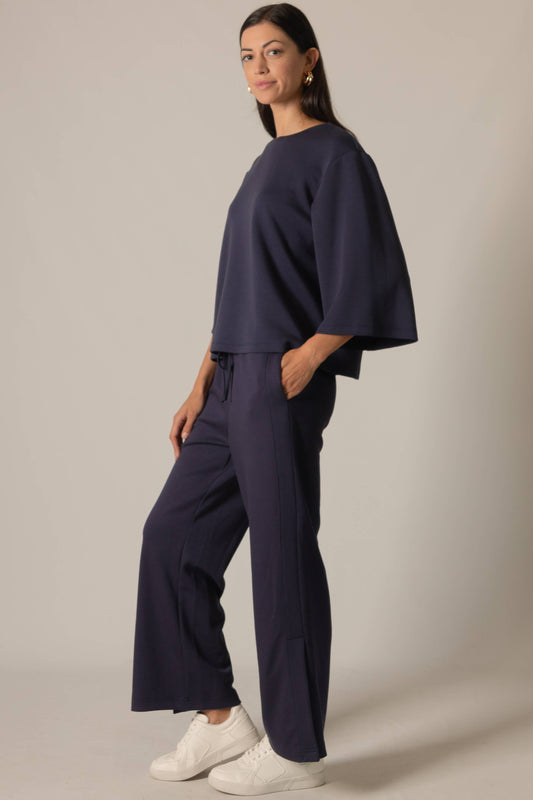Wide Leg Pants- Navy