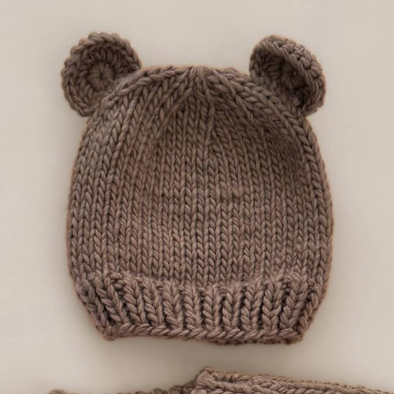 Bear Hat, Tan | XS; 3-6M