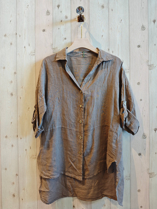 Linen Shirt- Mole