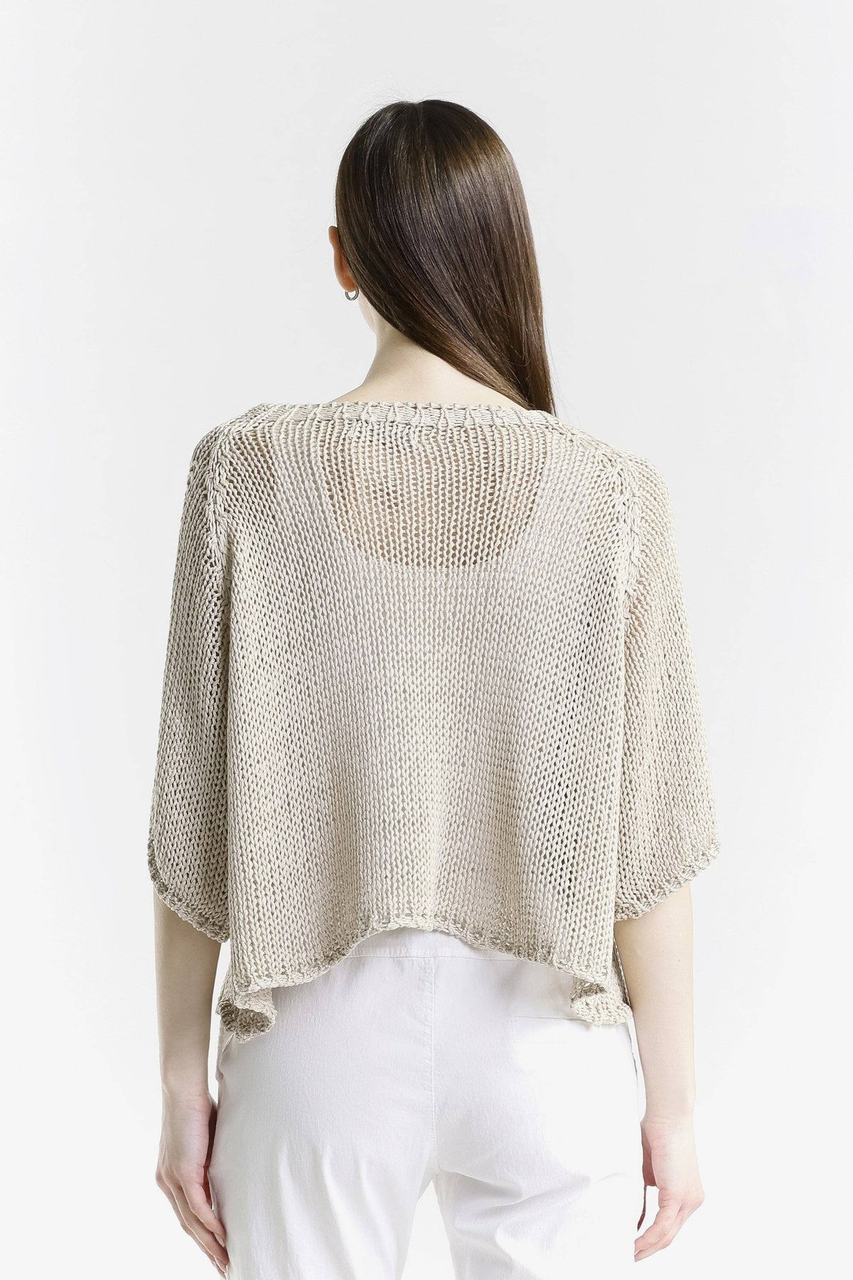 Knit Ballet Sleeve Sweater / Natural