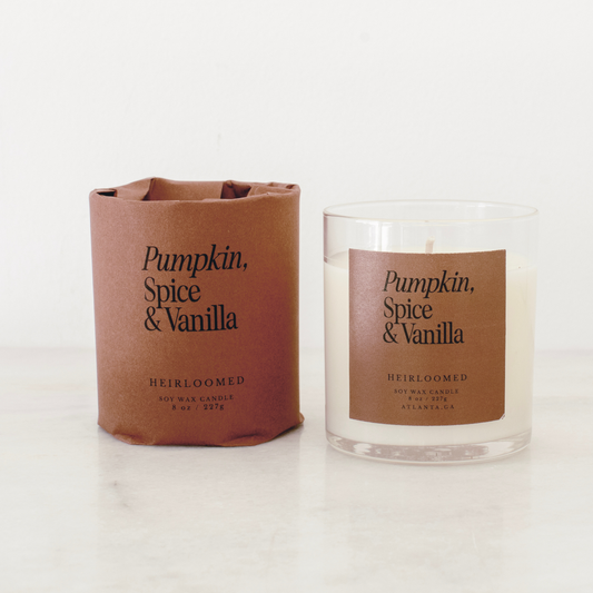 Heirloom Candle - Pumpkin, Spice & Vanilla