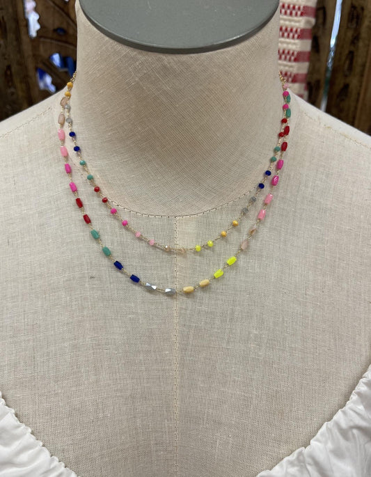 Double Layered Rainbow Necklace