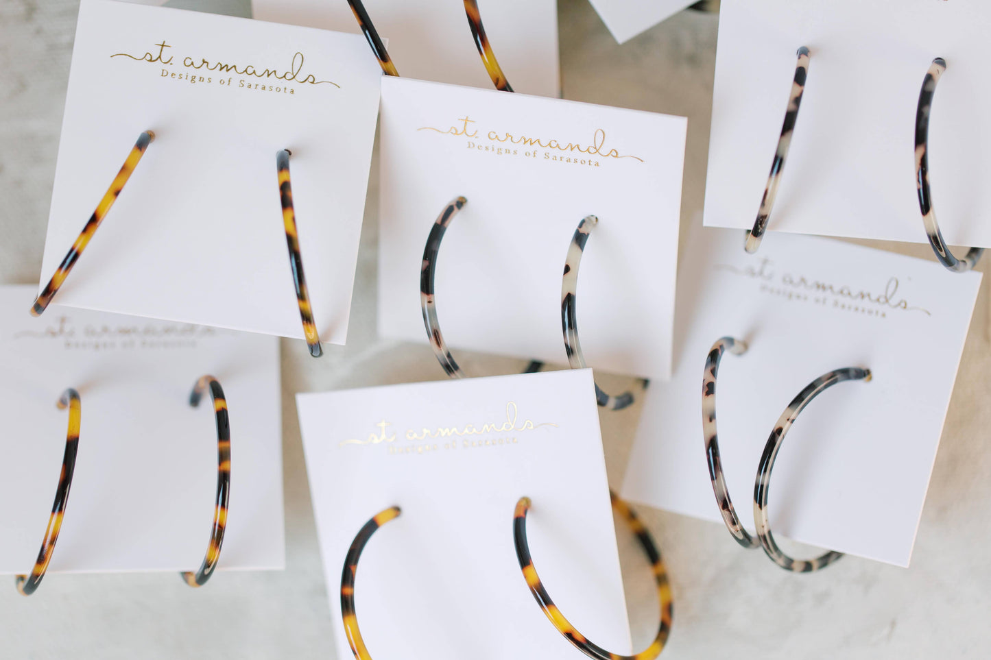 Skinny Tortoise Hoop Earrings