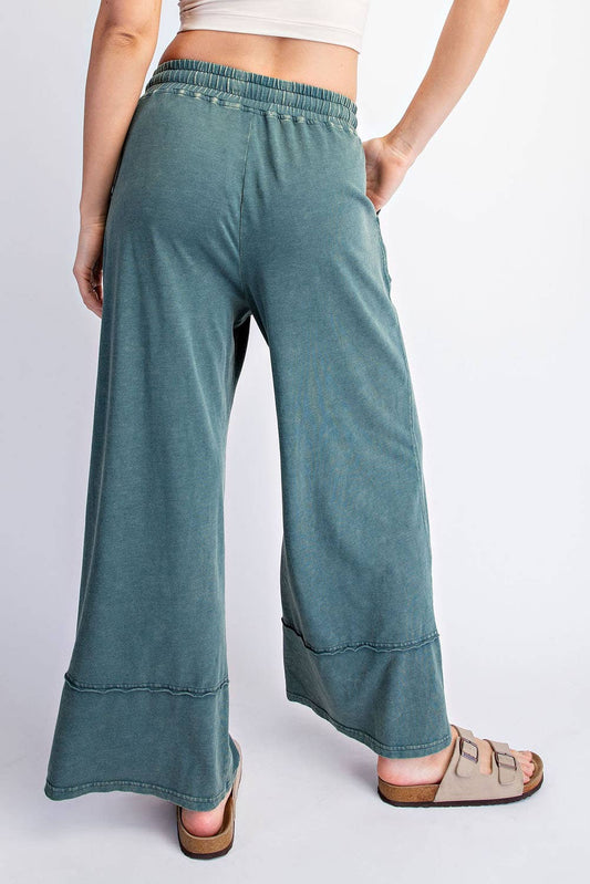 Mineral Washed Pant- Deep Teal