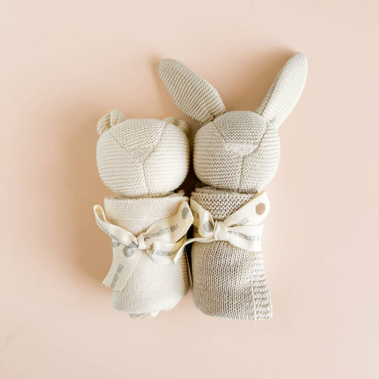 Cream Cotton Lovey Bear