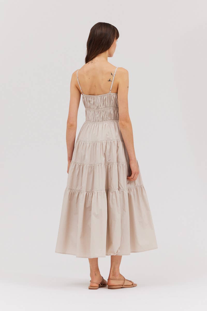 Tahlia Midi Dress - Beige
