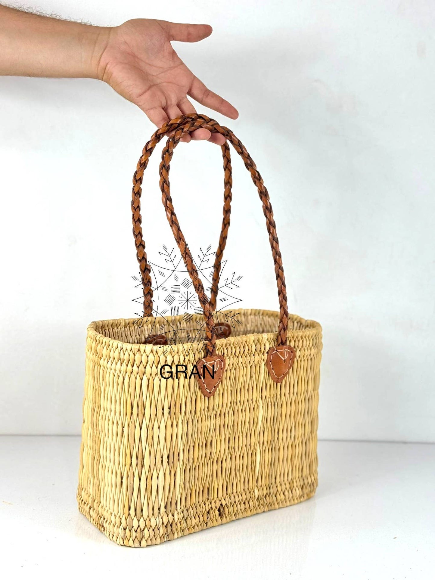 Handwoven Reed Basket