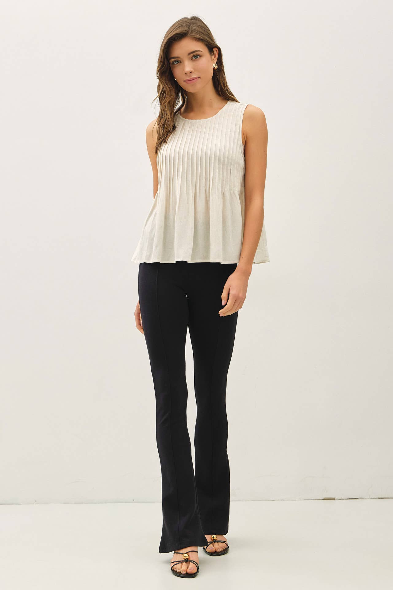 Linen Pleated Blouse