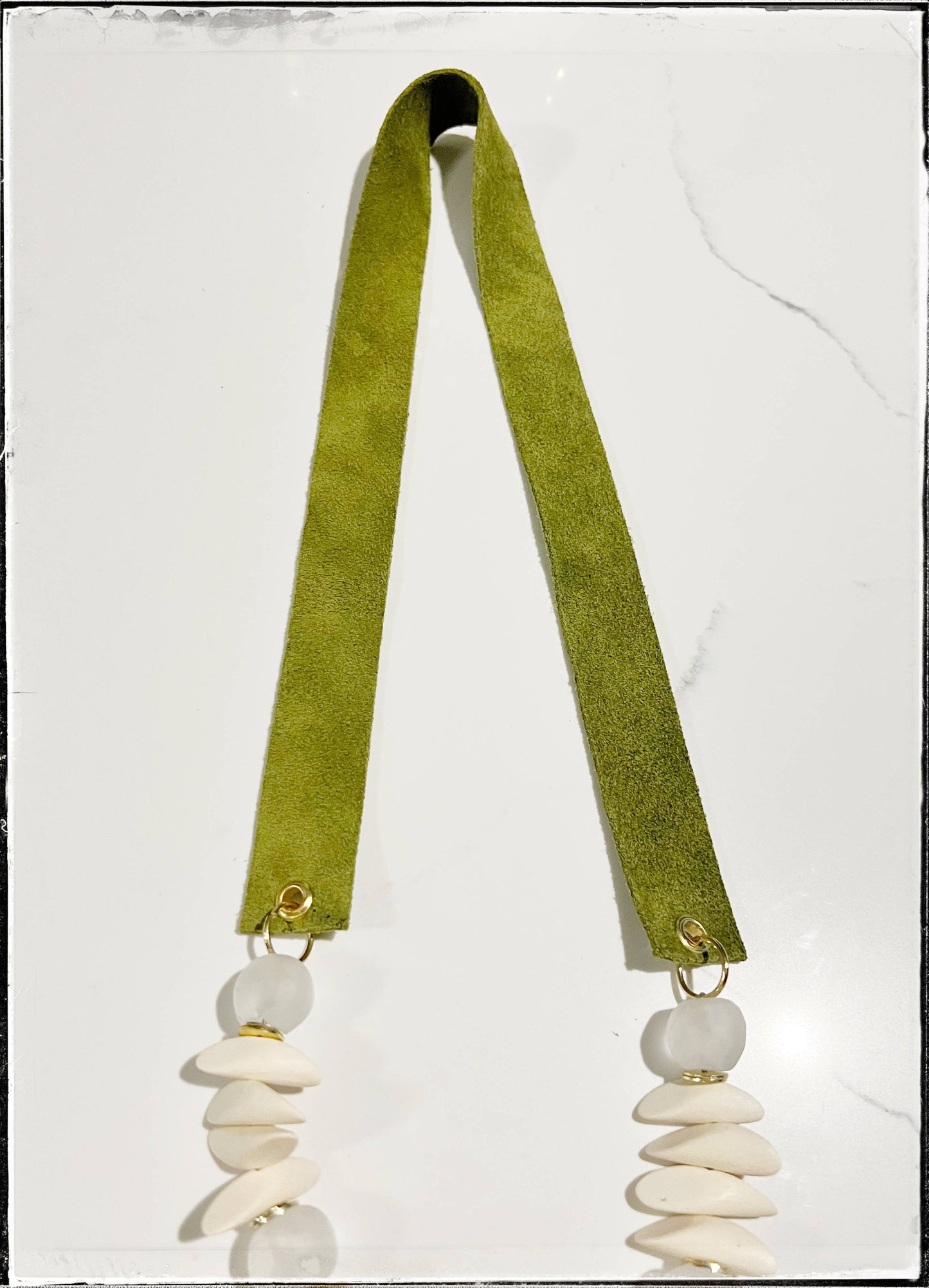 Coconut Suede Strap Necklace