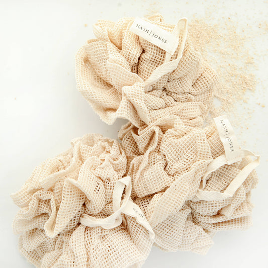 The Bath Pouf: 100% organic cotton