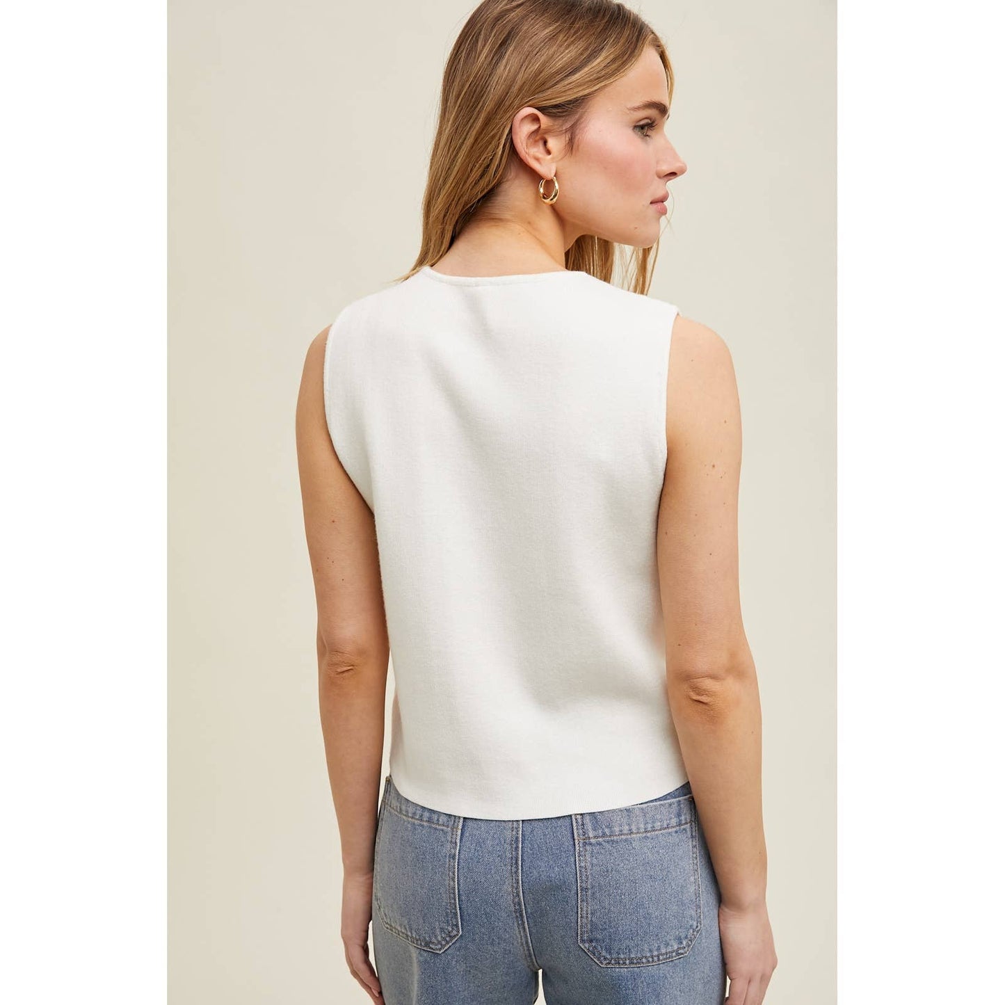 Button-Up Sweater Vest