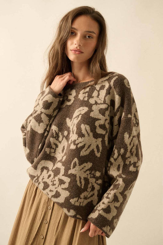 Floral Knit Sweater