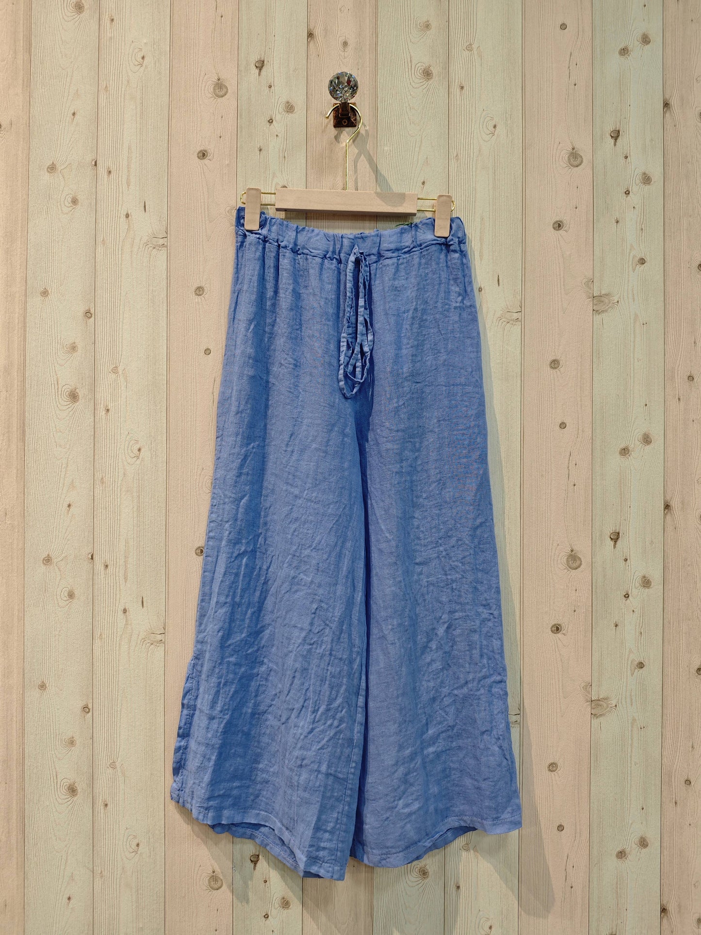 Ref-6380 100% LINEN PANTS: Khaki